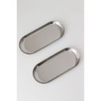 SİNEM YAMAN HOME 2Lİ PASLANMAZ ÇELİK 23CM OVAL TEPSİ / TAKI TEPSİSİ / SUNUM TEPSİSİ