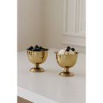 SİNEM YAMAN HOME 2Lİ TAKIM GOLD METAL AYAKLI SUNUM KASESİ / GOLD DÖVME DESEN İKRAMLIK ÇEREZLİK TAKIM