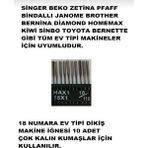 Singer Beko Zetina Ev Tipi Dikiş Makine Iğnesi 18 Numara Kalın Kumaşlar Için