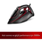 Singer Sınger Expert Pro 3000W Buharlı Ütü, Seramik Taban, Kireç Önleme ve Hızlı Isınma Özellikleri - Siyah