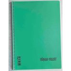 Single Color Sıngle Color A4 96 Yaprak Çizgili Pp Kapak Spiralli Defter Turkuaz