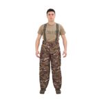 Single Sword Outdoor Softshell Su Geçirmez Kışlık Erkek Pantolon (Salopet Askılı), Kamuflaj Renk