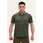 Single Sword Regular Fit Polo Yaka Kısa Kollu Erkek Tişört - Haki - M