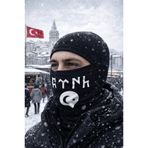 Single Sword Single Sword Army Termal Kar Maskesi Erkek&Kadın Balaklava, Baskili