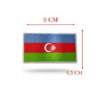 Single Sword Single Sword Bayrak Nakış Patch - Peç 10 Cm X 4,5 Cm, Azerbaycan