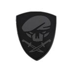 Single Sword Single Sword Komando Bere-Bıçak Plastik Patch - Peç, Siyah