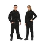 Single Sword Single Sword Outdoor Unisex Kışlık Gömlek&Pantolon Alt Üst Takım, Siyah_Kamuflaj, S