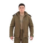 Single Sword Single Sword Su&Rüzgar Geçirmez Outdoor Softshell Kışlık Erkek Mont (Kapüşonlu), Haki, S