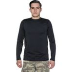 Single Sword Siyah Uzun Kol Microfiber Tşört -Askeri Üst İçlik-Microfiber Fanila