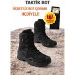 Single Sword SS601 Tactical Fermuarlı Askeri Çöl Botu+ Bot Çorabı Hediyeli - Siyah