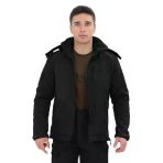Single Sword Su&Rüzgâr Geçirmez Kapüşonlu Softshell Kışlık Erkek Mont