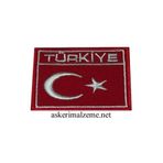 Single Sword Türkiye Yazılı Nakış Türk Bayrağı