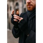 Single Sword Yarım Parmak Unisex Triko Örgü Eldiven – Günlük Kışlık Aksesuar - Standart - Siyah