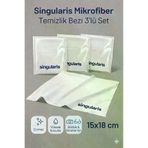 Singularis MBSNGLRS Premium Mikrofiber Gözlük Ve Ekran Temizleme Bezi - Hassas Yüzeyler İçin Çizmez - Beyaz