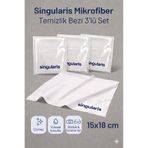 Singularis Premium Mikrofiber Gözlük ve Ekran Temizleme Bezi - Hassas Yüzeyler İçin Çizmez - Beyaz