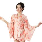 SINGUYUN Kadın Kimono Bornoz Kostüm Japon Anime İç Çamaşırı Cosplay İç Çamaşırı Seti Yukata Seksi, 1217pembe, Tek Beden