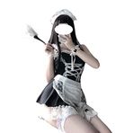 SINGUYUN Kadın Seksi Hizmetçi Kostümü Anime Kostümlü Oyun İç Çamaşırı Kıyafetleri Rol Yapma Elbisesi Şirin Çorap Önlüğü (8003)