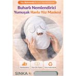 SİNKA Havlu Yüz Maske Buharlı Nemlendirici Yüz Bakım Maskesi Yeniden Kullanılabilir Yumuşak
