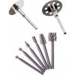 SİNKA Merttools 10 Lu Dremel Proxxon Için Ahşap Metal Cam Kesme Ahşap Oyma Disk Freze Seti