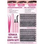 SİNKA Takma Kirpik Seti 280'li Yapıştırıcı Sabitleyici Çıkarıcı Remover + Takma Kirpik Cımbızı 30D-40D