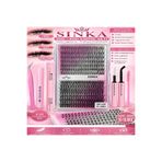 SİNKA Takma Kirpik Seti 280'li Yapıştırıcı Sabitleyici Çıkarıcı Remover + Takma Kirpik Cımbızı+Tarama Fırçası 30D-40D