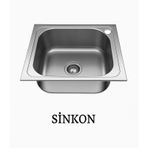 Sinkon Paslanmaz Krom Evye 40x50 Ankastre Eviye Sağ Delikli Krom