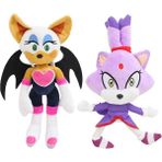 Sinley 2 Adet Sonic Exe Peluş Bebek Oyuncak (Yurt Dışından) - Kahverengi - Beyaz