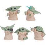 Sinley 5 Adet Star Wars Babyyoda Anime Bebek Oyuncak Süsler (Yurt Dışından) - Yeşil