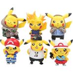 Sinley 6 Adet Pikachu Pvc Bebek Naruto Çapraz-Elbise Anime Bebek Oyuncaklar Hediyeler (Yurt Dışından) - Renkli