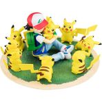 Sinley 8 Adet Pokemon Pikachu Pvc Model Dekorasyon Oyuncakları (Yurt Dışından) - Sarı - Mor