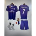 Sinmm 2017-18 Sezon Ronaldo Real Madrid Mor Çocuk Forması Bileklik ve Çorap Hediye - 5 - 6 Yaş