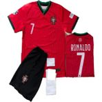 Sinmm Portekiz Ronaldo Milli Takım Kırmızı Renk Çocuk Forması Bileklik ve Çorap Hediye Yyb - 11 - 12 Yaş