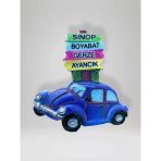SİNOP BOYABAT GERZE AYANCIK Temalı Kabartmalı Polyester Magnet Buzdolabı Süsü 7cm x 7cm (kod:977)