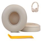 SINOWO Beats Solo 2 & Solo 3 Kablosuz Kulak Üstü Kulaklıklar için Earpad'lerin Değiştirilmesi, Solo2 Solo3 Gürültü Yalıtımlı Bellek Köpüğü ile Kulak Pedleri Yastıkları, Yumuşak Protein Deri (Mat