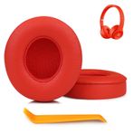 SINOWO Beats Solo 2 & Solo 3 Kablosuz Kulak Üstü Kulaklıklar için Earpadlerin Değiştirilmesi, Solo2 Solo3 Gürültü Yalıtımlı Bellek Köpüğü ile Kulak Pedleri Yastıkları, Yumuşak Protein Deri (Narenciye