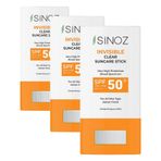 Sinoz Nemlendirici Şeffaf Stick Güneş Kremi SPF50+ 15 gr (3 paketi)