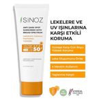 Sinoz Normal ve Kuru Ciltler İçin 50 ml Leke Karşıtı Yüksek Koruyucu SPF50+ Yüz Güneş Kremi