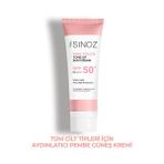 Sinoz Pink Touch SPF50+ Cilt Aydınlatıcı Pembe 50 ml Yüz Güneş Kremi