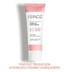 Sinoz Pink Touch SPF50+ Cilt Aydınlatıcı Pembe 50 ml Yüz Güneş Kremi