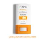 SİNOZ SPF50+ Nemlendirici ve Yatıştırıcı Yüksek Korumalı Şeffaf Stick Güneş Kremi PA++++ 15 gr