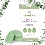 Sinutan® Konjac Sünger | %100 Doğal (3'lü Set) (Yeşil)
