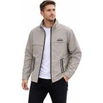 SINWEAR Erkek Baharlık Su ve Rüzgar Geçirmez Mont Dik Yaka Mevsimlik Fermuarlı Spor Outdoor Ceket - Bej - 3XL