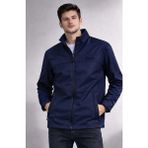 SINWEAR Erkek Baharlık Su ve Rüzgar Geçirmez Mont Dik Yaka Mevsimlik Fermuarlı Spor Outdoor Ceket - Lacivert - 2XL