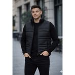 Sınwear Erkek Standart Fit Dik Yaka Cepli Fermuarlı Sıcak Tutan Mevsimlik Şişme Yelek