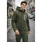 SINWEAR Sınwear Su ve Rüzgar Geçirmez Içi Kürklü Softshell Erkek Mont - Haki