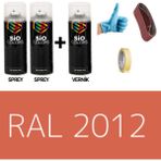 Sio Colors 2 Adet Sprey+1 Adet Vernik Somon Turuncu RAL-2012 Sprey Boya Seti 400 Ml+Zımpara+Kağıtbant+Eldiven
