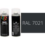 Sio Colors Extra Pigmentli Özel Yapım Akrilik Sprey Boya 400 ml (Gri Tonları)(Araba-Metal-Ahşah-Plastik) - RAL 7021 Renk Siyah gri