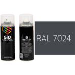 Sio Colors Extra Pigmentli Özel Yapım Akrilik Sprey Boya 400 ml (Gri Tonları)(Araba-Metal-Ahşah-Plastik) - RAL 7024 Renk Grafit grisi