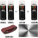 Sio Colors Metalik Renk Özel Set Jant-Metal-Ahşap-Araba Sprey Boya 400 ml - Metalik Gümüş