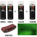 Sio Colors Metalik Renk Özel Set Jant-Metal-Ahşap-Araba Sprey Boya 400 ml - Metalik Yeşil